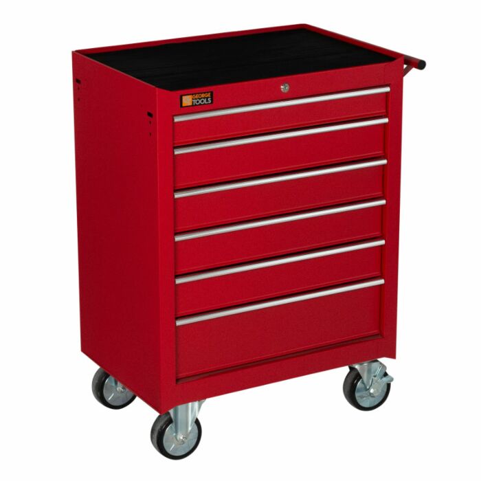 George Tools carrello porta attrezzi 6 cassetti rosso