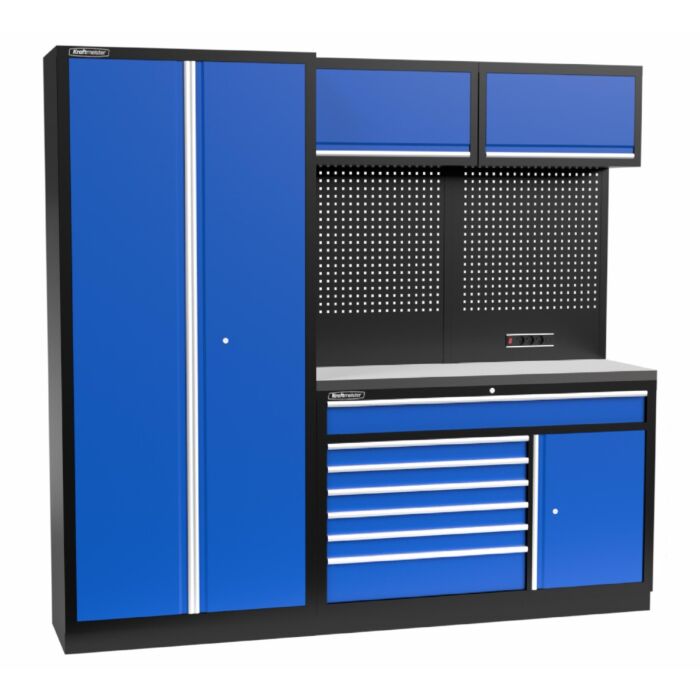 Kraftmeister Standard arredamento per officina Iowa inox blu