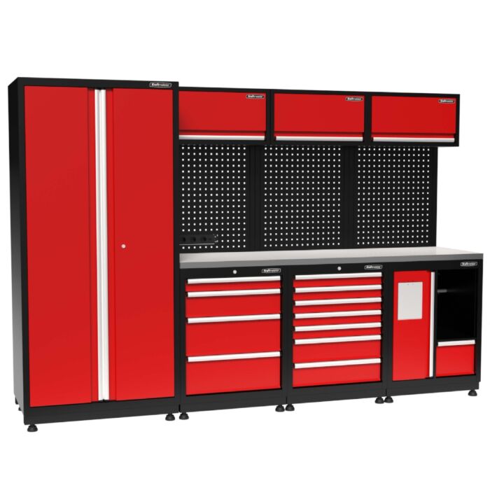 Kraftmeister arredamento per officina Halifax Acciao Inox rosso