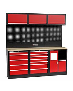 Kraftmeister Standard arredamento per officina Maryland compensato rosso