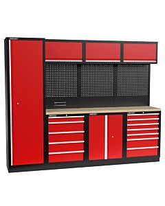 Kraftmeister Standard arredamento per officina Delaware compensato rosso