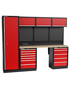 Kraftmeister Standard arredamento per officina New York compensato rosso