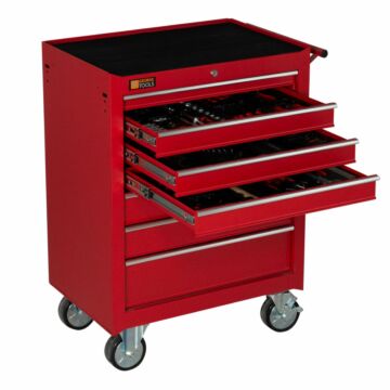 George Tools carrello portautensili con utensili 7 cassetti 144 pezzi rosso