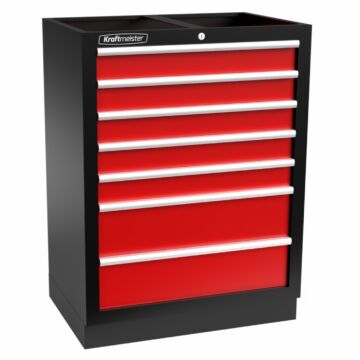 Kraftmeister cassettiera per utensili con 7 cassetti Standard rosso