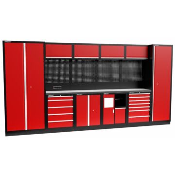 Kraftmeister Standard arredamento per officina Michigan inox rosso