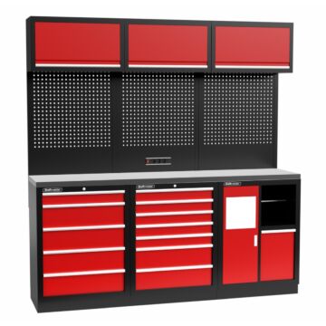 Kraftmeister Standard arredamento per officina Maryland inox rosso