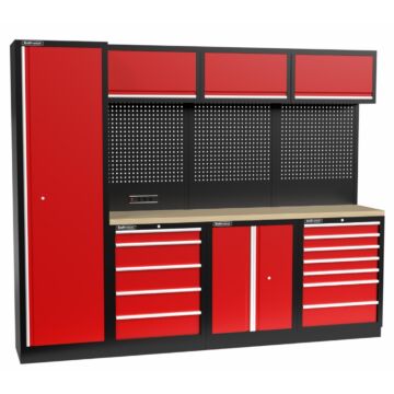 Kraftmeister Standard arredamento per officina Delaware compensato rosso