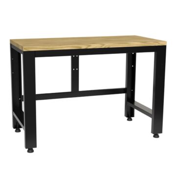 Kraftmeister Pro tavolo da lavoro in rovere 136 cm nero