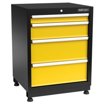 Kraftmeister Premium cassettiera per utensili 4 cassetti giallo