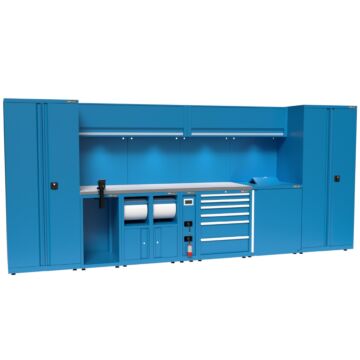 Kraftmeister Expert arredamento per officina L in acciaio inox blu