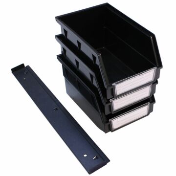 Kraftmeister set contenitori 22 x 14 cm con supporto nero